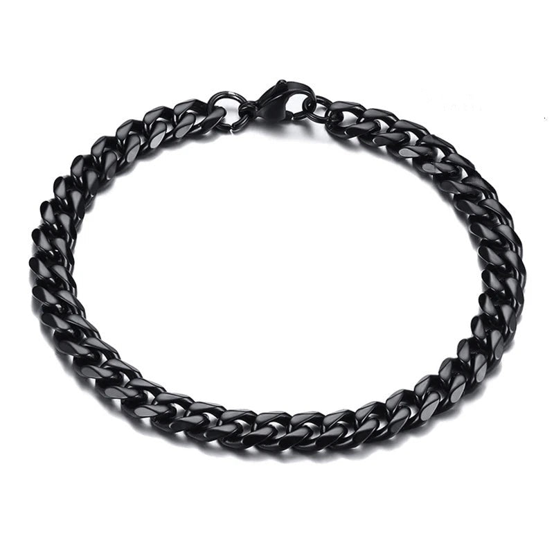 Black Miami Curb Chain Bracelet