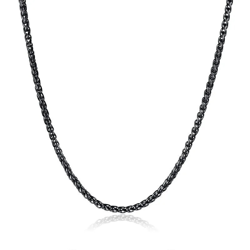 Black Twisted Chain Necklace