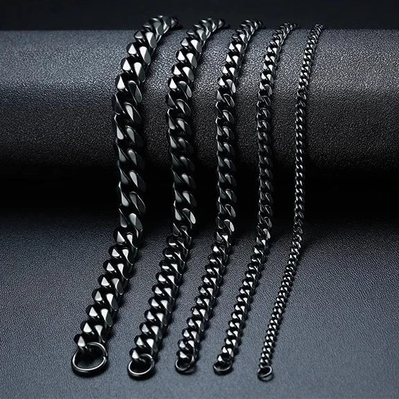 Black Miami Curb Chain Bracelet