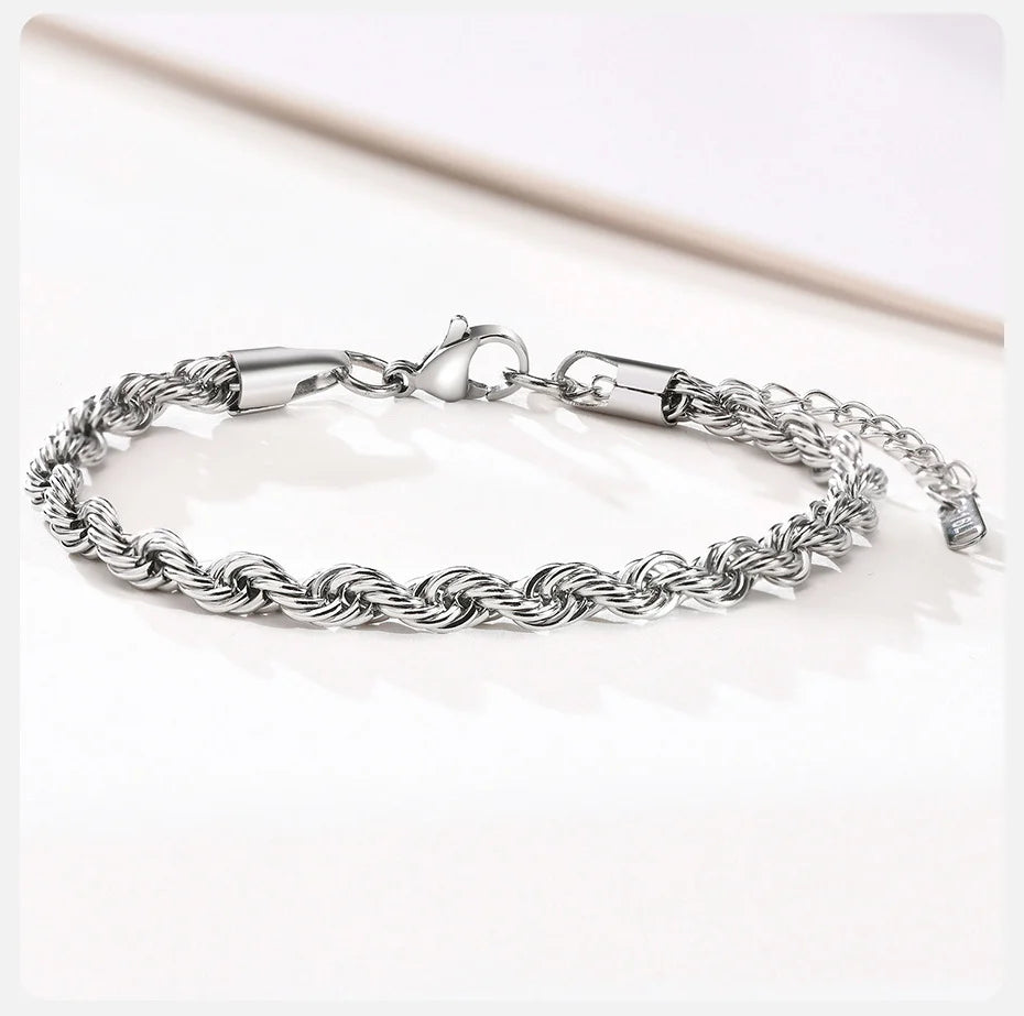 Neves Twisted Rope Chain Bracelet